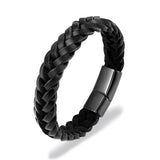 Handmade-vintage-leather-bracelet-black